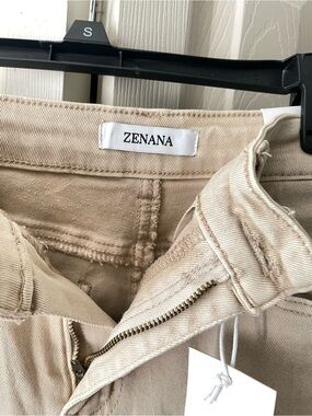 Zenana Outfitters Tan High-Rise Jean Shorts